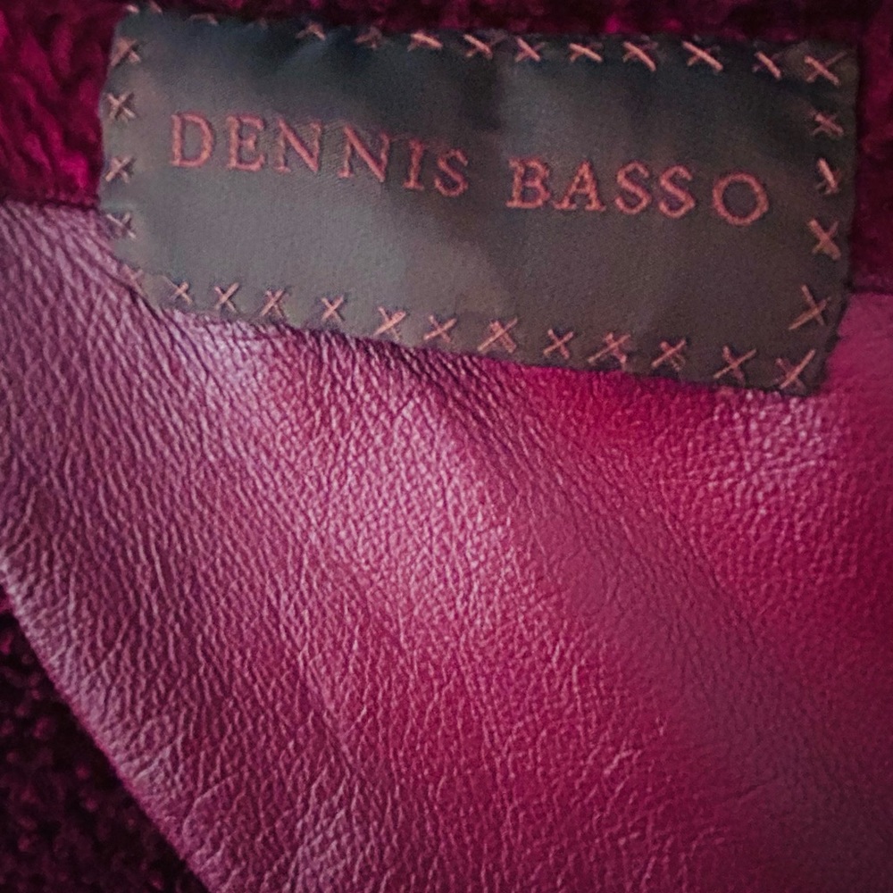 Stunning Dennis Basso Deep Red Shearling and sheared Mink coat - Picture 7 of 9
